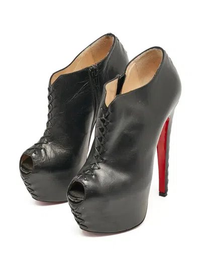 Pre-owned Christian Louboutin Recouzetta Platform Boots