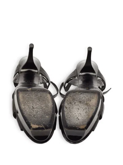 Pre-owned Saint Laurent 105mm T-strap Platform Sandals