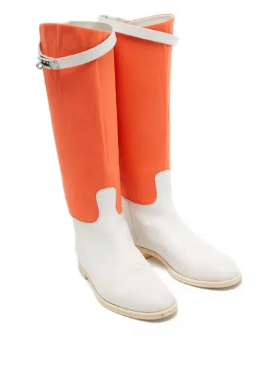 Pre-owned Hermes Colour-block Knee-high Boots