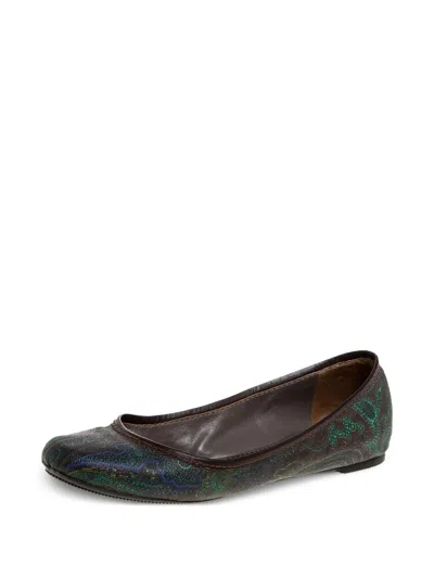Pre-owned Etro Paisley-print Ballet Flats