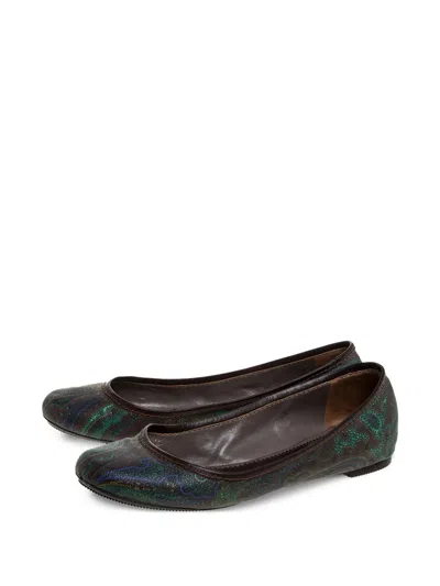 Pre-owned Etro Paisley-print Ballet Flats