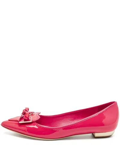 Pre-owned Dior Patent Pointed-toe Flat Pumps
