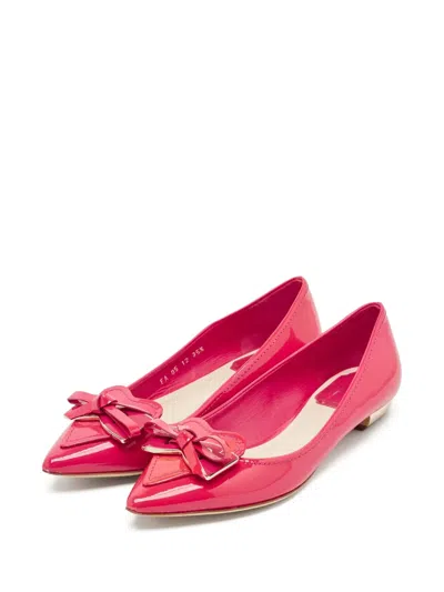 Pre-owned Dior Patent Pointed-toe Flat Pumps