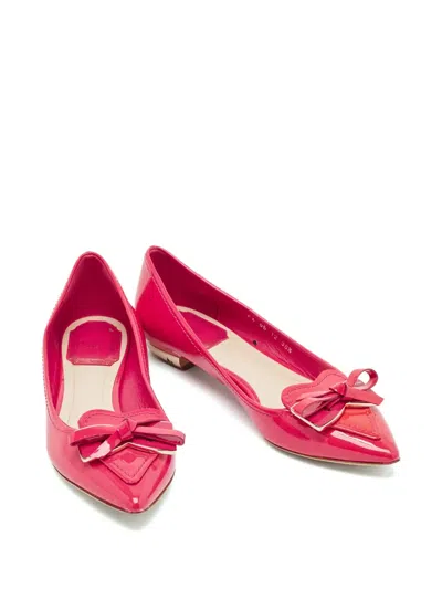 Pre-owned Dior Patent Pointed-toe Flat Pumps