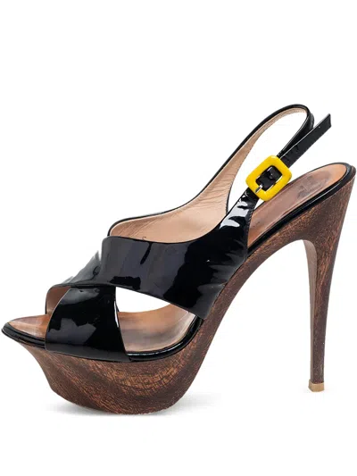 Pre-owned Giuseppe Zanotti Vintage  145mm Platform Slingback Sandals