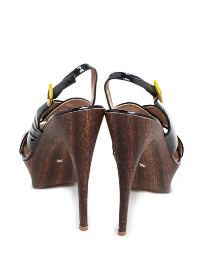 Pre-owned Giuseppe Zanotti Vintage  145mm Platform Slingback Sandals