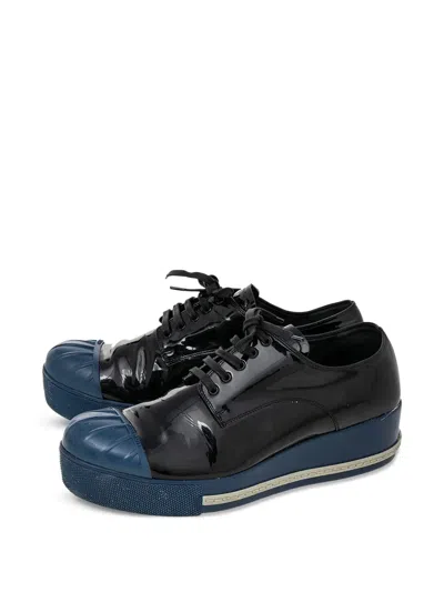 Pre-owned Miu Miu Patent Platform Derby Shoes