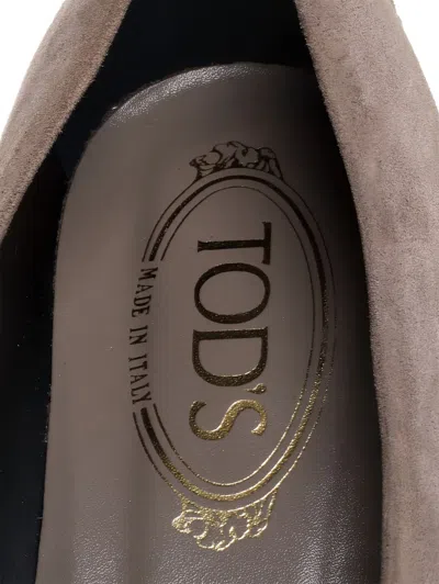 Pre-owned Tod's Vintage 50mm Studded Cap-toe Block-heel Pumps