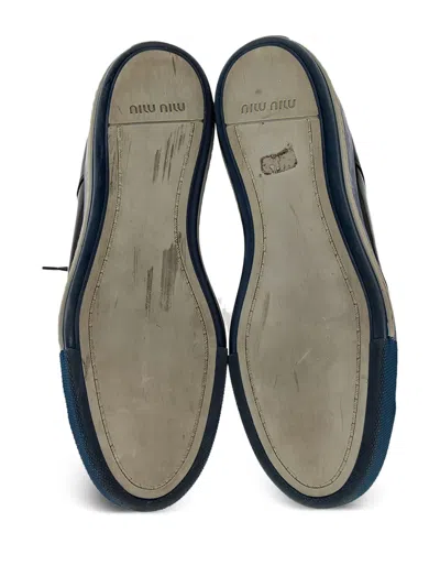 Pre-owned Miu Miu Patent Platform Derby Shoes