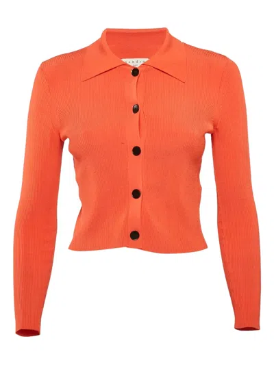 Pre-owned Sandro  Ribbed Button-front Cardigan