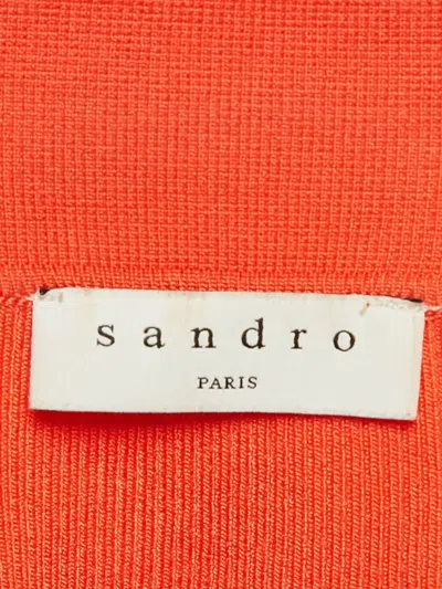 Pre-owned Sandro  Ribbed Button-front Cardigan