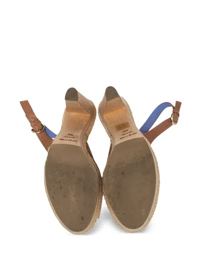 Pre-owned Sergio Rossi Vintage  115mm Platform Slingback Sandals