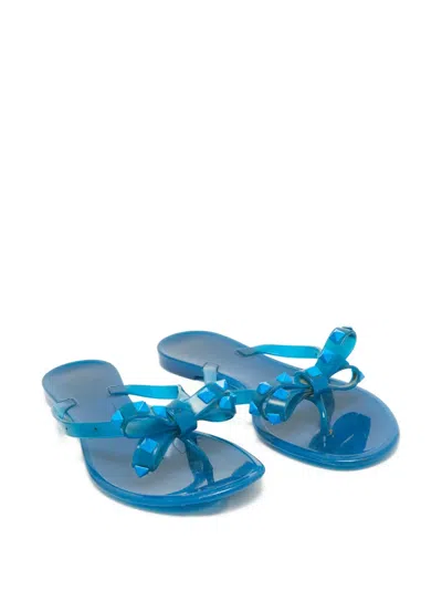 Pre-owned Valentino Garavani Rockstud Flip-flops