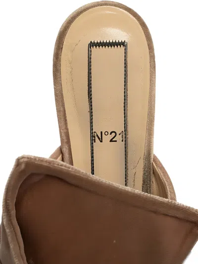 Pre-owned N°21  Knotted Velvet Slide Sandals