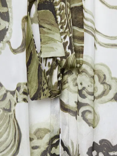 Pre-owned Roberto Cavalli Vintage  Abstract-print Tie-front Blouse