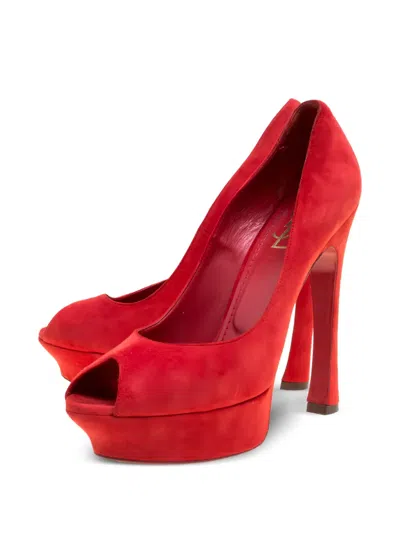 Pre-owned Saint Laurent 145mm Platform Pumps