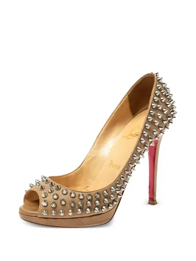 Pre-owned Christian Louboutin 115mm Spike-studded Sandals