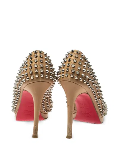 Pre-owned Christian Louboutin 115mm Spike-studded Sandals