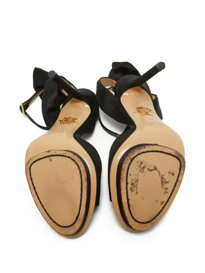 Pre-owned Charlotte Olympia  130mm Wallace Bow-embellished Sandals