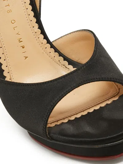 Pre-owned Charlotte Olympia  130mm Wallace Bow-embellished Sandals
