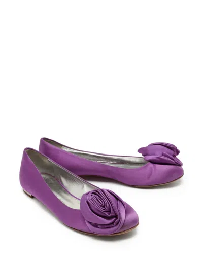 Pre-owned Giuseppe Zanotti Vintage  Satin Ballet Flats