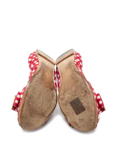 Pre-owned Louis Vuitton Check-print Ballet Flats