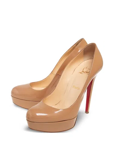 Pre-owned Christian Louboutin 130mm Bianca Platform Pumps