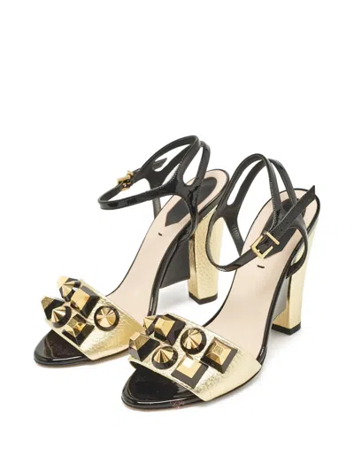 Pre-owned Fendi 105mm Embellished Sandals