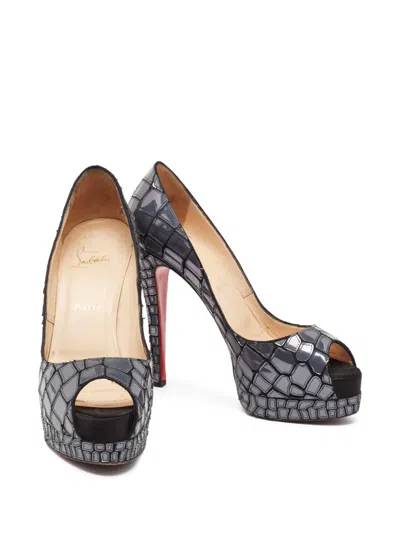 Pre-owned Christian Louboutin 135mm Mosaic Sobek Heeled Pumps