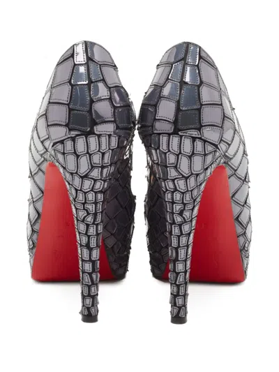 Pre-owned Christian Louboutin 135mm Mosaic Sobek Heeled Pumps