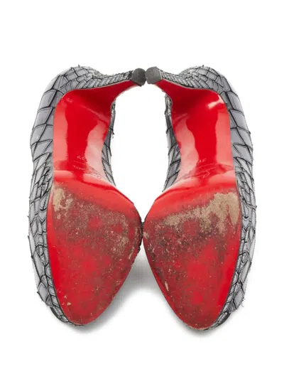 Pre-owned Christian Louboutin 135mm Mosaic Sobek Heeled Pumps