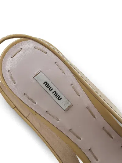 Pre-owned Miu Miu Leather Heeled Sandals