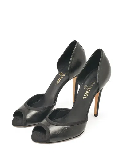 Pre-owned Chanel 120mm Peep-toe Pumps