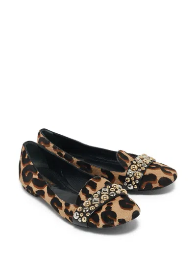 Pre-owned Louis Vuitton Leopard-print Ballet Flats
