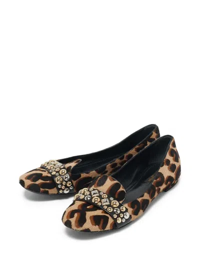 Pre-owned Louis Vuitton Leopard-print Ballet Flats