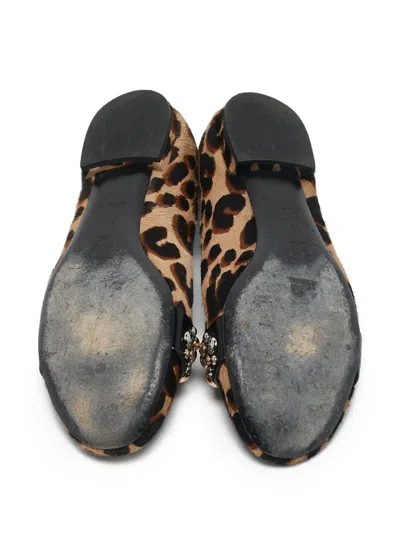 Pre-owned Louis Vuitton Leopard-print Ballet Flats