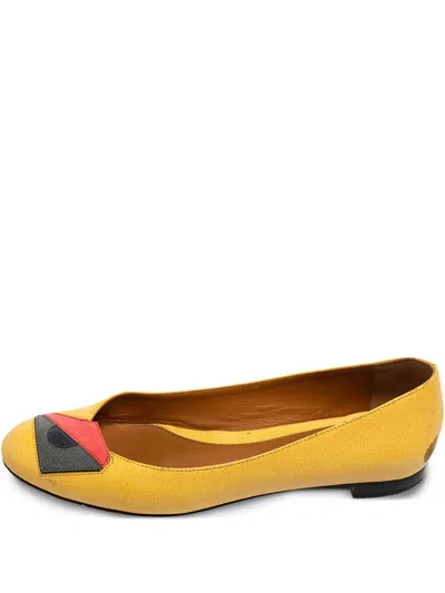 Pre-owned Fendi Leather Ballet Flats