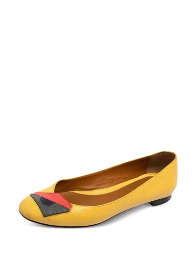 Pre-owned Fendi Leather Ballet Flats