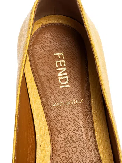 Pre-owned Fendi Leather Ballet Flats