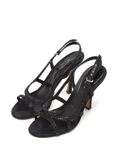 Pre-owned Sergio Rossi Vintage  100mm Crystal-embellished Slingback Sandals