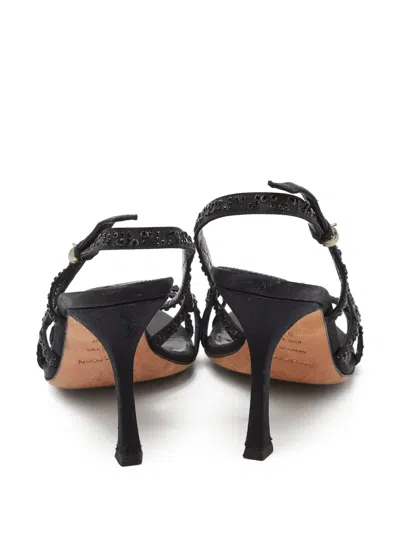 Pre-owned Sergio Rossi Vintage  100mm Crystal-embellished Slingback Sandals