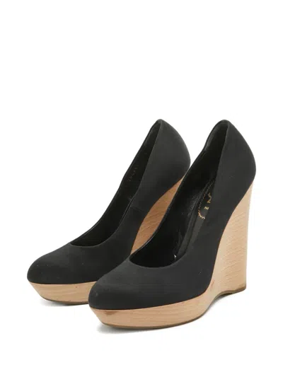 Pre-owned Saint Laurent Wedge Pumps
