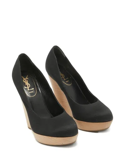 Pre-owned Saint Laurent Wedge Pumps