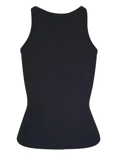 Dorothee Schumacher Ribbed Sleeveless Top In Black