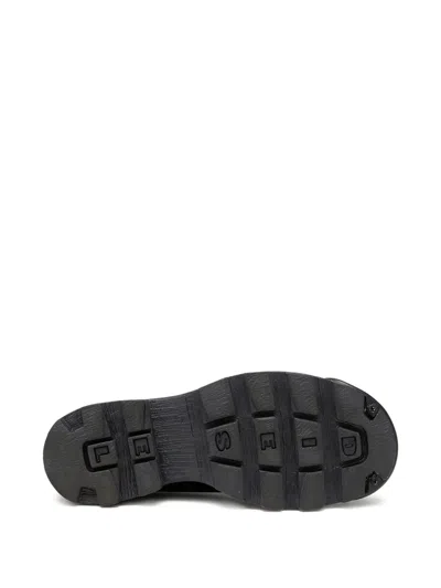 Diesel D-hammer-leather Lace-up Shoes With Oval D Toe Cap In Black