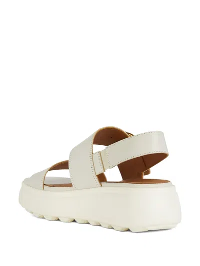 Geox 55mm Spherica Platform Sandals In White