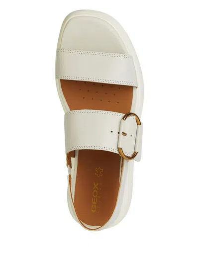 Geox 55mm Spherica Platform Sandals In White