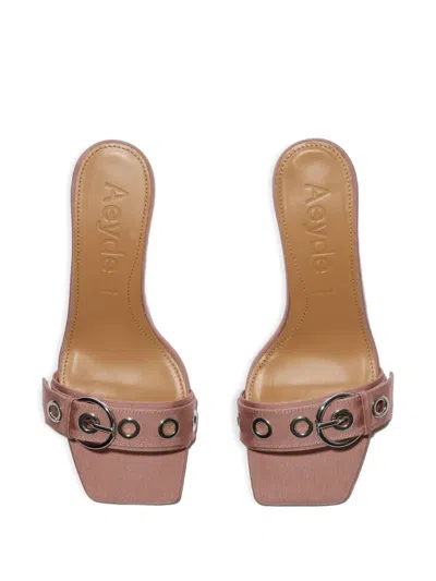 Aeyde 55mm Ilvy Buckle-detail Sandals In Neutral