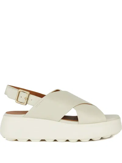 Geox Spherica Crossover Slingback Sandals In White