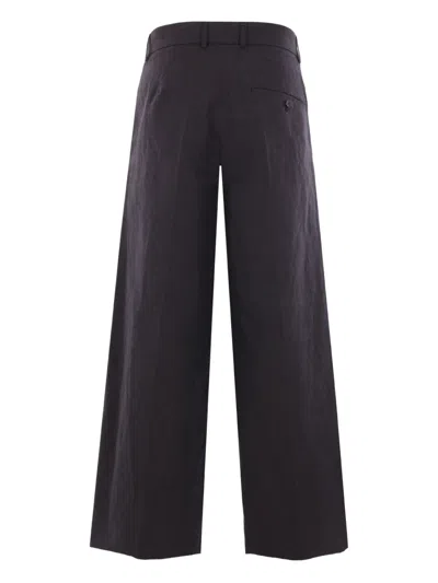 Balenciaga Logo-embroidered Trousers In Black